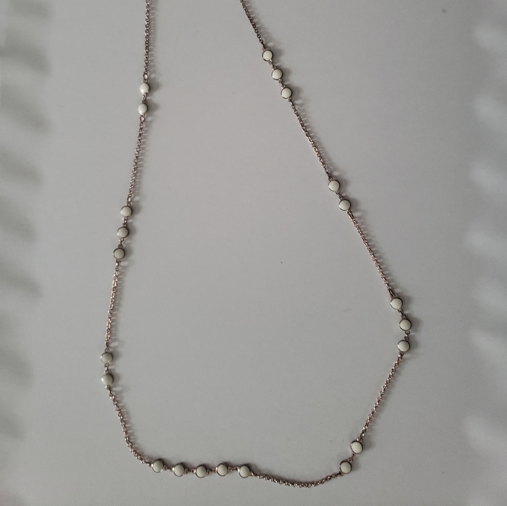 Long chain beaded necklace